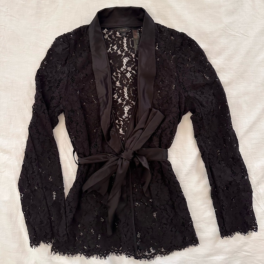 Elegant Black Lace blazer. Lipsy